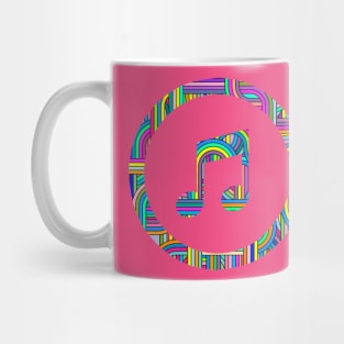 Abstract Colorful Music Note Mug